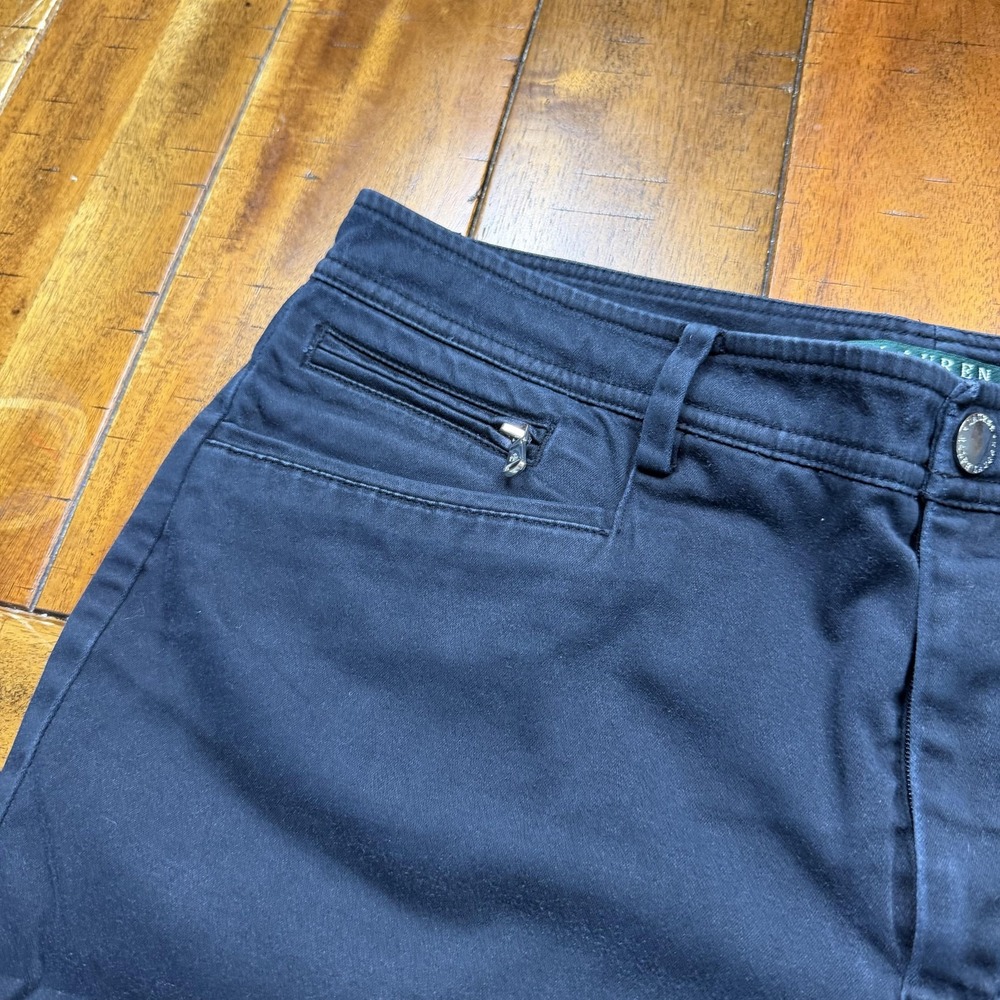 Lauren Ralph Lauren Bermuda Shorts Womens 6 Blue Twill Stretch Beach Summer - Picture 4 of 10